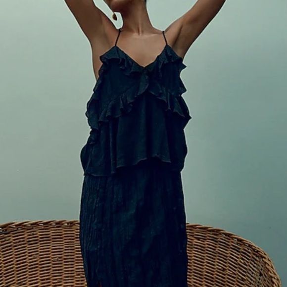 J. Crew Drapey ruffle tank top in black size S NWT CA610 - Picture 2 of 10